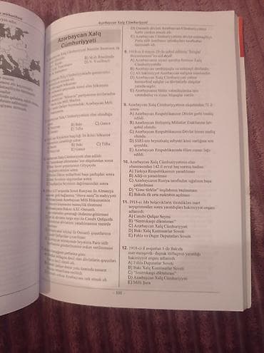 kitab seyf: Məhsul: DİM “Test Toplusu – Tarix”, II hissə (təkmilləşdirilmiş yeni — 2