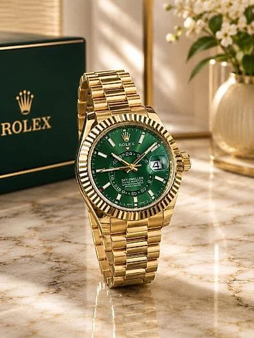 bil: Yeni, Qol saatı, Rolex, rəng - Yaşıl — 1
