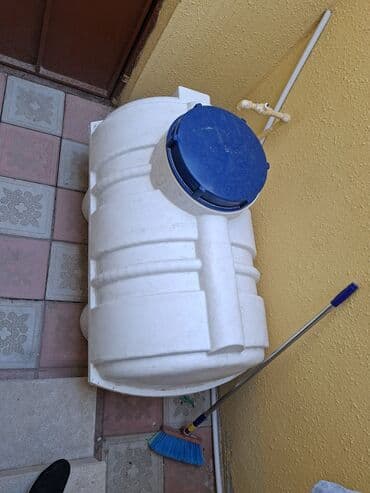 купить пластиковый бак для воды: Plastik su çəni – üfüqi tip - Material: qalın divarlı plastik — 1