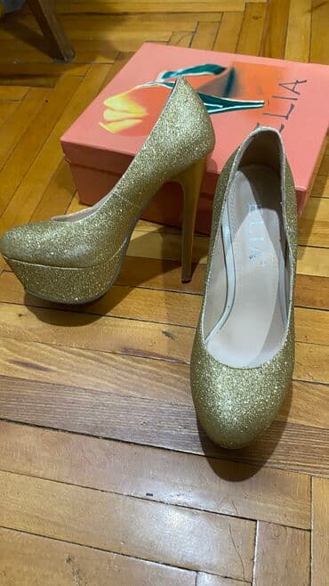 dikdaban: Tuflilər, Ölçü: 37, rəng - Qızılı, İşlənmiş — 2