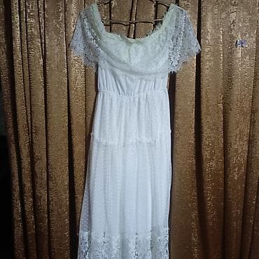 Qırmızı çiçəkli yay donu + ağ krujeva detalı alt köynək - Üst — 7