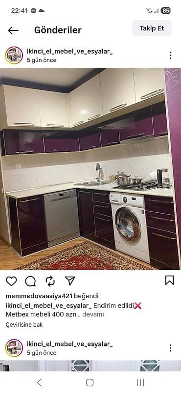 qelem seti: Mətbəx mebeli satılır – üst və alt dolablar komplekt. Çanaq və — 2
