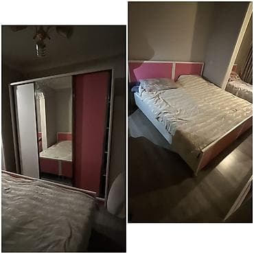 Uşaq mebeli: Genc desti 300 azn. Deste dolab, 3 tumba ve 3 çarpayi daxildir. Matras — 1