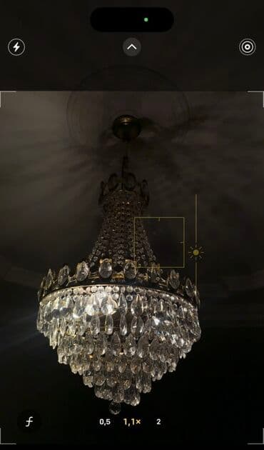 listur alti: Çılçıraq, 10 və daha çox lampa, Xrustal — 1