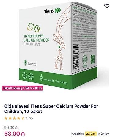 moms 4: **Tiens Super Calcium Powder for Children, 10 paket** Uşaqlar üçün — 2