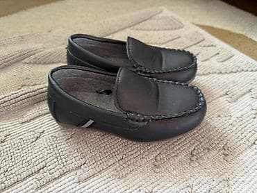 Uşaq loafer ayaqqabıları - Rəng: qara - Model: klassik mokasin/loafer