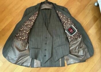 kisi pencekleri: Boz kostyum-50m Ölçüsü—52 Kişi üçlük kostyum – klassik boz rəng — 2