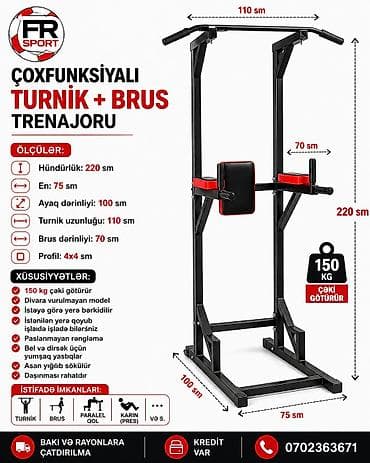 Турники и брусья: 💥 turnik, brus, paralel qol ✅ 7/24 əlaqə saxlaya bilərsiz. ✅ — 1