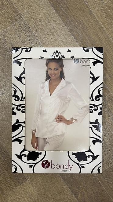 birja com masaj: Bondy Lingerie qadın pijama dəsti – model 9004, rəng: ekru (açıq — 1