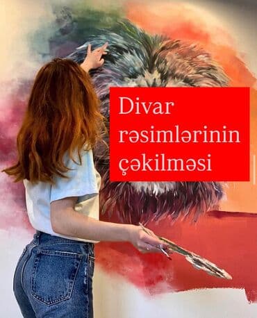 sekiller cekmek: Divar rəsimlərinin çəkilməsi🎨 Qiymət rəsmə və onun ölçüsünə uyğun — 1