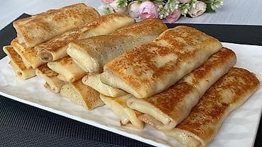 мука: Ev şəraitində hazırlanmış ince, elastik və bərabər bişmiş blinçik — 4