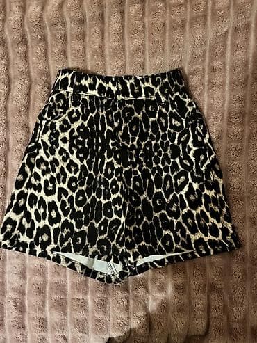 sort: Leopard naxışlı qadın şort-ətək XS-32 olcu — 2
