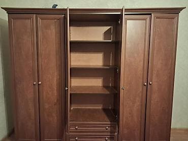 seyf skaf: İşlənmiş, 6 qapı, Güzgülü, Qəhvəyi, Digər material, Açılan, Düz dolab — 3