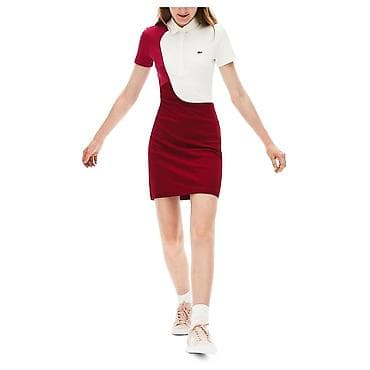 Paltolar: Lacoste qadın polo donu - Model: Qısaqoll, yaxalıqlı polo stilində — 2