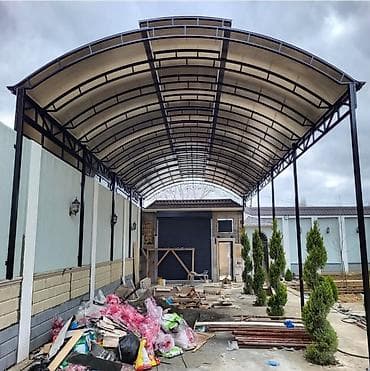 tutulma: Metalkonstruksiya ilə hazırlanmış taxta rəngli, tağvari naves (örtük) — 1