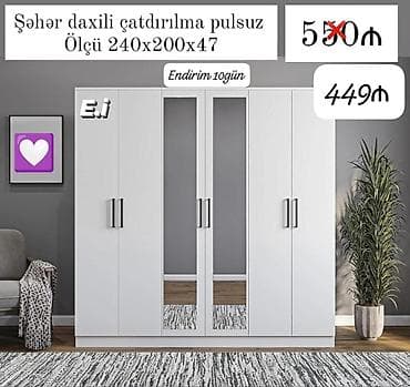6 qapılı dolab Yep yeni 449 azn rəng seçimi var çatdırılma var