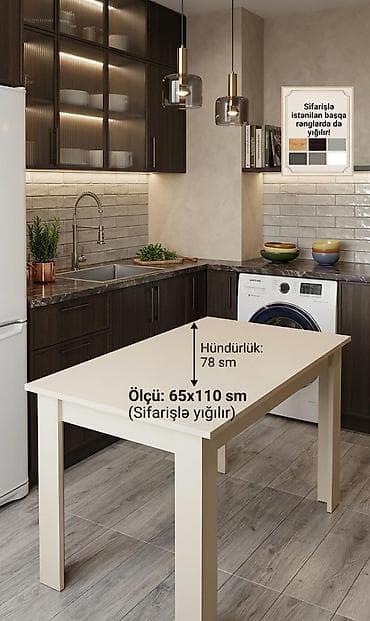 modern metbex mebelleri: Mətbəx üçün, Yeni, Qatlanan, Kvadrat masa — 3