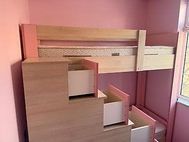 şifoner dolab: Qız üçün, İşlənmiş, Çarpayı, Matras ilə, Siyirməli — 3