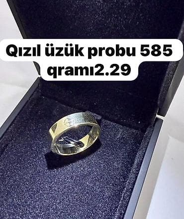 Üzük, Sarı qızıl, 585 Əyar, Qaşsız