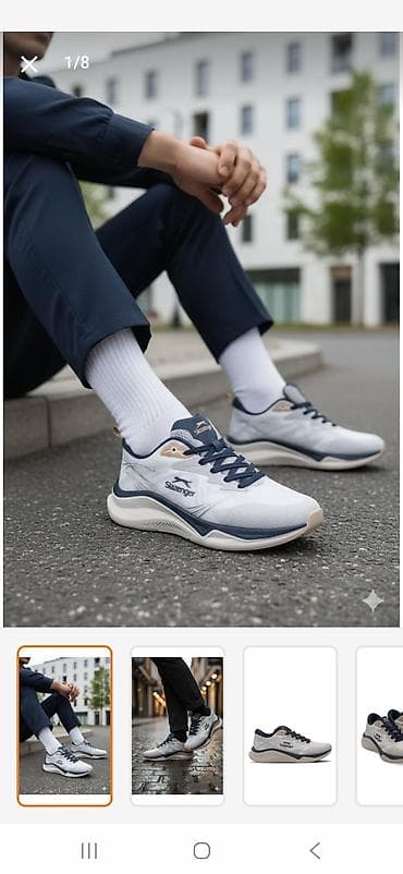 m3 pro: Slazenger kişi idman ayaqqabısı – ölçü 43 - Rəng: açıq boz/ağ üst — 1