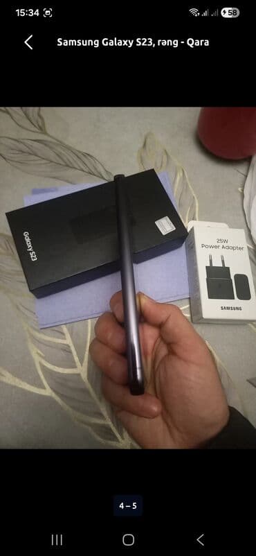 Техника для кухни: Samsung Galaxy S23, цвет - Черный, Беспроводная зарядка — 2