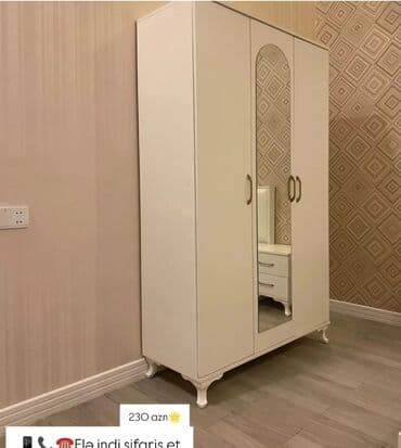 Dolablar: Yeni, Açılan, 3 qapılı Düz dolab, Qarderob, paltar dolabı, Azərbaycan — 1