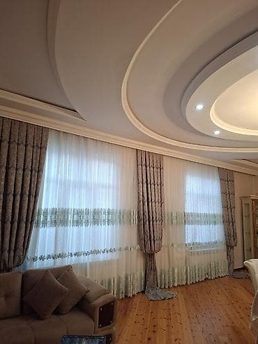 Zövqlü salon üçün dekorativ pərdə dəsti - Tərkib: İkiqat sistem –