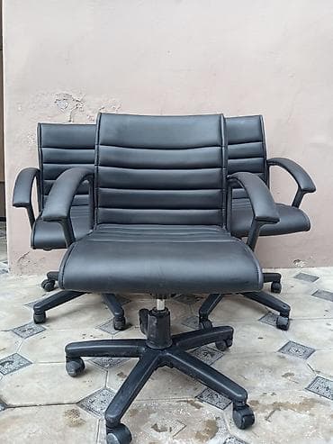 Ofis dolabları: İşlənmiş, Təkərli, Qolları tənzimlənir, Dəri — 1