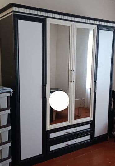 skaf dolab: Açılan, 4 qapılı Düz dolab, Qarderob, paltar dolabı — 1