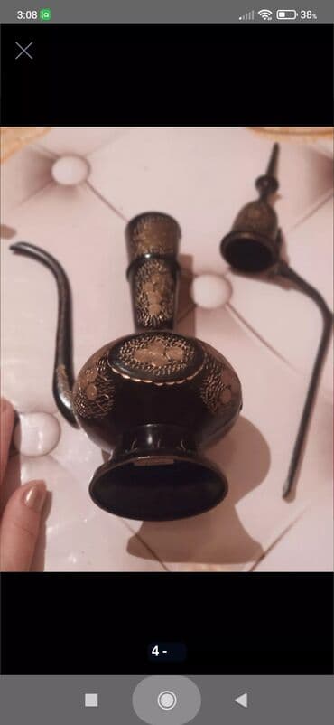 ваза для сладостей: Satilir Latun rucka 50 manat bawmag 50 manat kasa 10 manat — 10