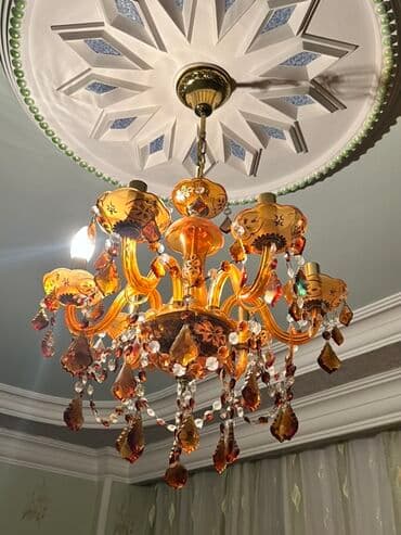 lyustralar 2022: Çılçıraq, 6 lampa, Şüşə — 1