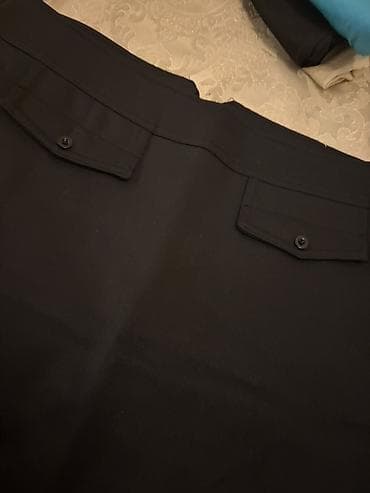 kolej ceketi: Qara ətək – VTF Collection - Rəng: dərin qara - Model: düz/qələm — 3