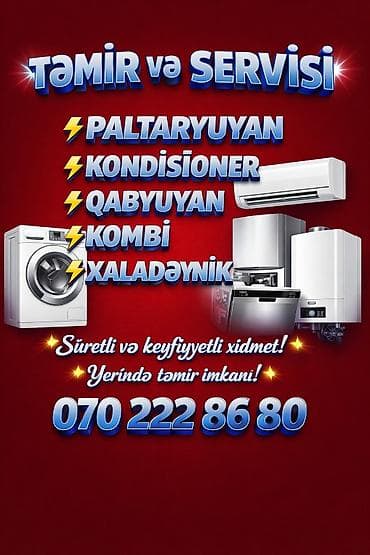 ev təmiri qiymətləri: Məişət texnikasının təmiri və servisi Xidmət sahələri: - Kondisioner — 2