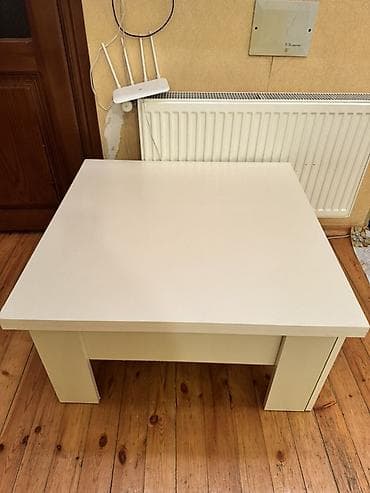 jurnal stol: Kvadrat masa, Açılan, Təkərsiz, Laminat, Zəmanətsiz — 2