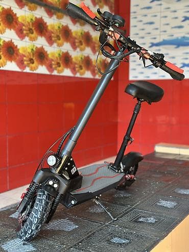 skuter az: Elektrik skuter – oturacaqlı, güclü və şəhər/ətdikən yollar üçün uyğun — 1