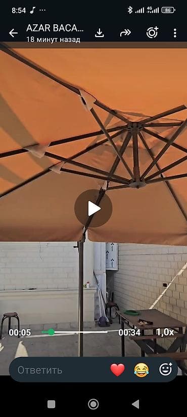 Bağ evi və bağ üçün hərşey: Bağ/terras üçün yan dayaqlı günəş çətiri - Tip: Asılqan qol (yan — 1