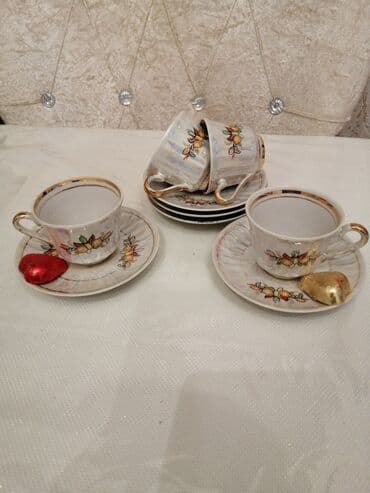 Mini: Qəhvə dəsti, rəng - Ağ, Farfor, 6 nəfərlik — 1