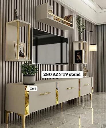 ev etirleri: TV stend dəsti Dəstə aşağıdakılar daxildir: - Üç qapıdan ibarət TV — 1
