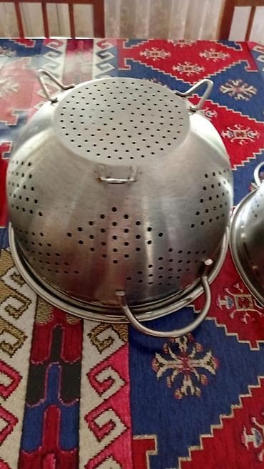 suzgəclər: Məhsul: Paslanmayan poladdan süzgəc (kolander) - Material: Yüksək — 3