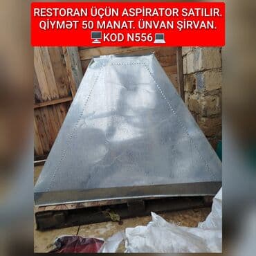 Məhsul: Restoran üçün aspirator (mətbəx havalandırma başlığı) -