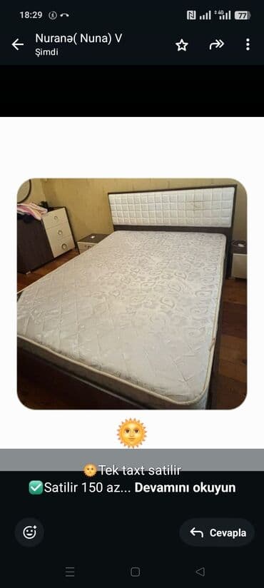 taxt bazali: Təknəfərlik çarpayı — 1