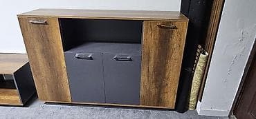 kreditle kombi: Ofis mebel dəsti Tərkib: - Geniş iş masası: Təbii taxta teksturalı — 2