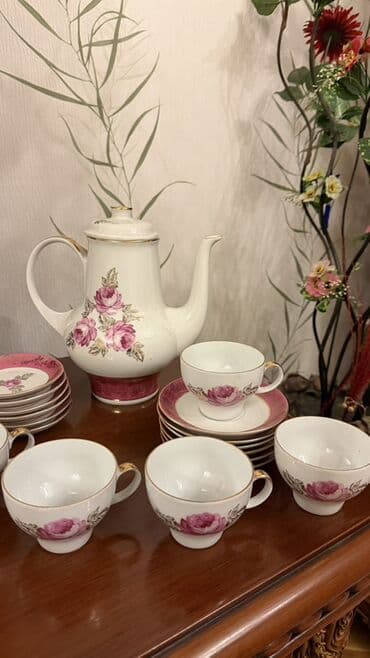 çay serviz: Çay dəsti, rəng - Ağ, Farfor, 6 nəfərlik, Almaniya — 3