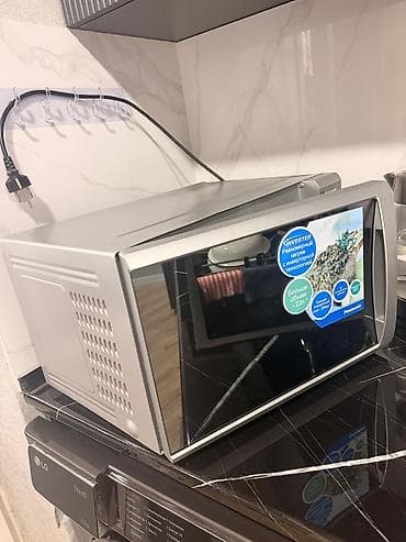 samsung galax tab a8: Mikrodalğalı soba Panasonic, Ayrıca dayanan, Mikrodalğalar ilə, rəng - Gümüşü, Yeni — 2