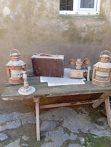 Antik kolleksiya – metal fənərlər, siqnal qurğusu, - 2 ədəd iri