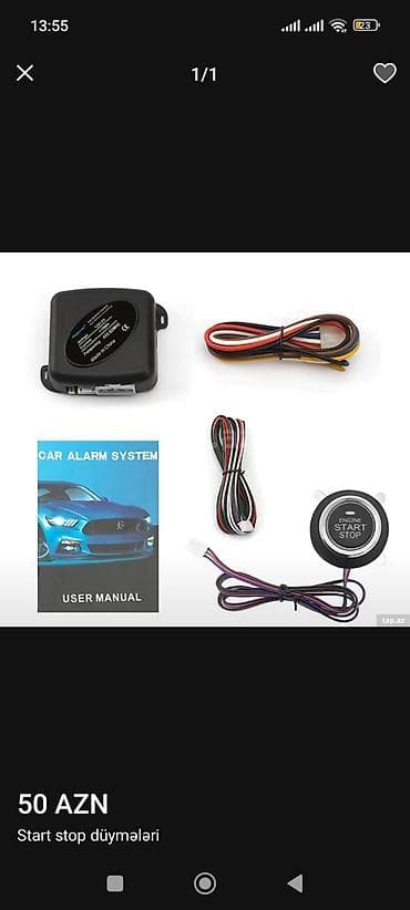 Avtomobil üçün Start-Stop düymə sistemi Məhsulun tərkibi: - “ENGINE