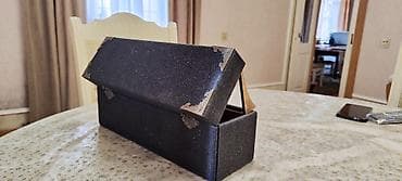 Pastel dəstləri: Dekorativ saxlama qutusu – qara rəng, məxməri teksturalı örtük - — 4