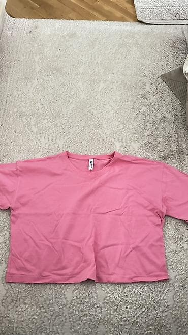 Məhsul: Qısa kəsimli pambıq T‑şört - Rəng: çəhrayı - Model: kruq