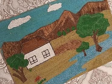 07 sekilleri profil ucun: Əl işi muncuq tablo – “Dağ mənzərəsi” - Texnika: miniatür muncuq — 3