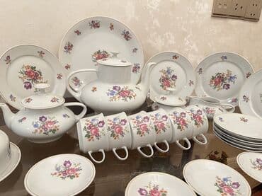 saxsi qablar hazirlanmasi: Nahar dəsti, rəng - Ağ, Farfor — 2